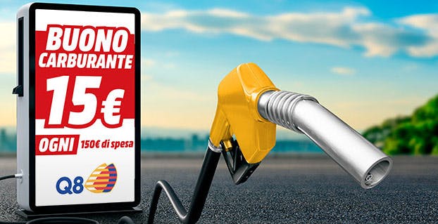Fino al 24 aprile MediaWorld regala 15 euro di carburante per ogni 150 euro di prodotti acquistati