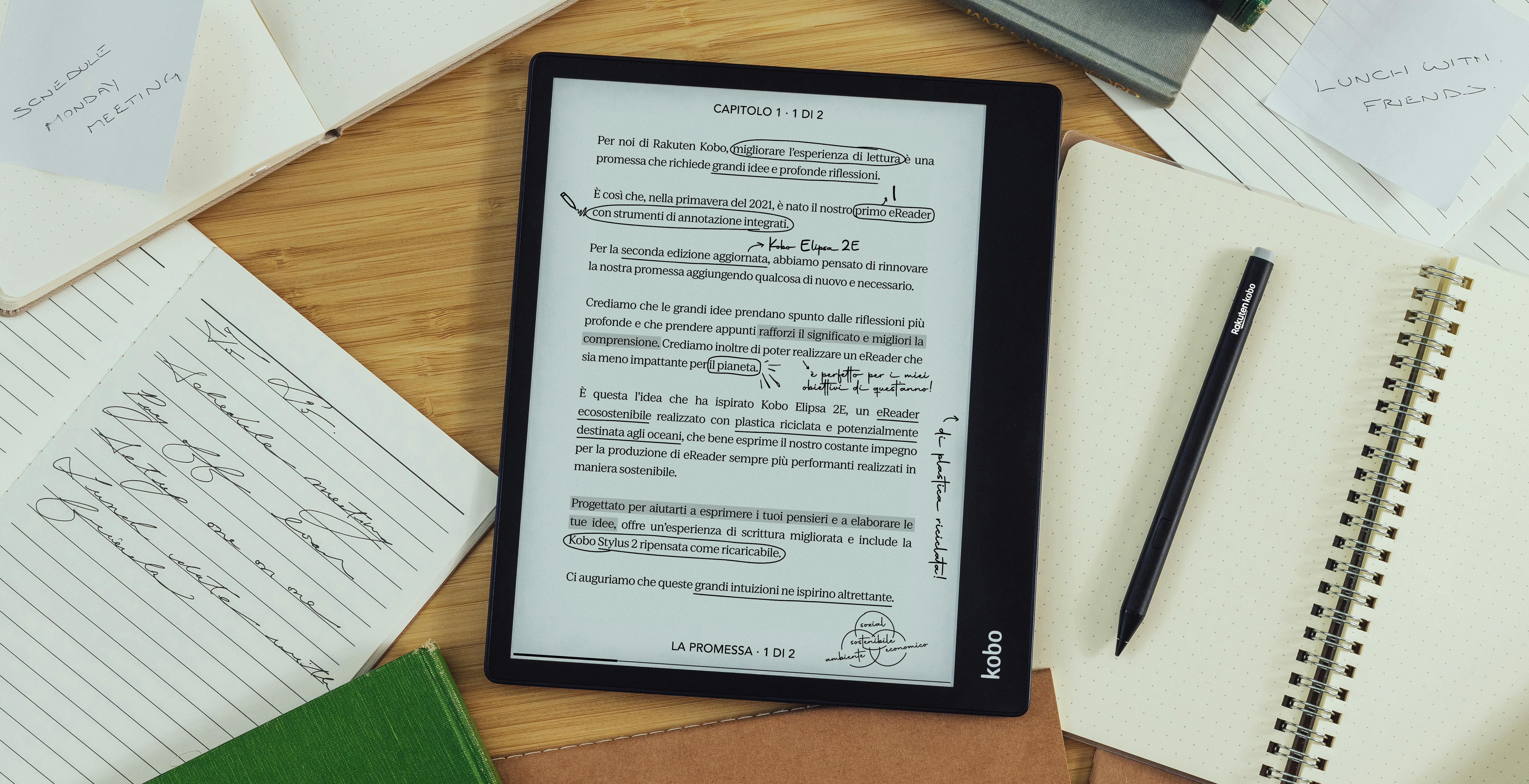 Kobo rinnova la scrittura sul “grande schermo”: presentato l’eReader Elipsa 2E da 10.3” con la nuova penna ricaricabile